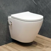 Унитаз подвесной K505 безободковый, сиденье тонкое ДП, крепления 