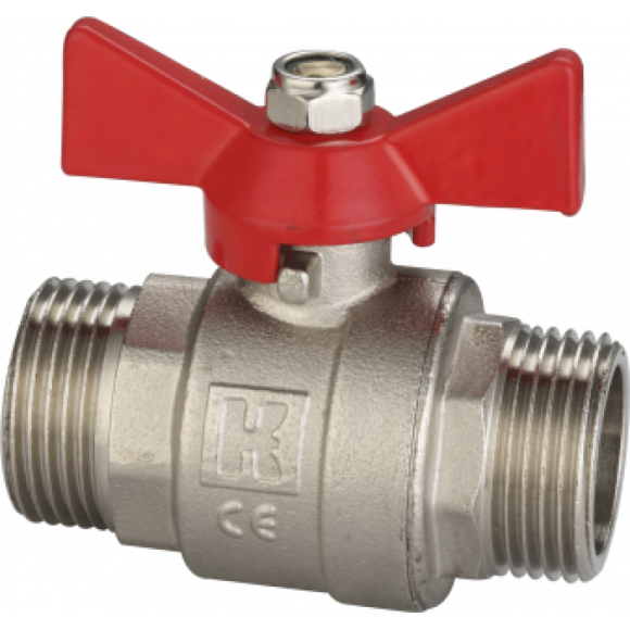Кран шаровый 3/4" НР х 3/4" НР "бабочка" Comtek