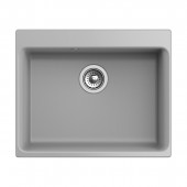 Мойка кухонная RIVELATO Axel 60, 620x510, Х-60 серый металлик, кварц