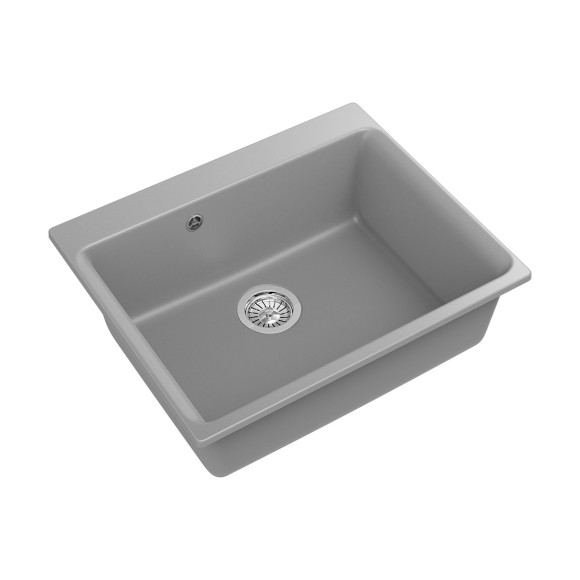 Мойка кухонная RIVELATO Axel 60, 620x510, Х-60 серый металлик, кварц Мойка кухонная RIVELATO Axel 60, 620x510, Х-60 серый металлик, кварц