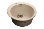 GRANFEST Мойка RONDO 480  1-чаша D-475мм белый арт.GF-