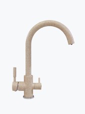 Смеситель кухонный POLYGRAN Элара Дуо (Песочный №302)