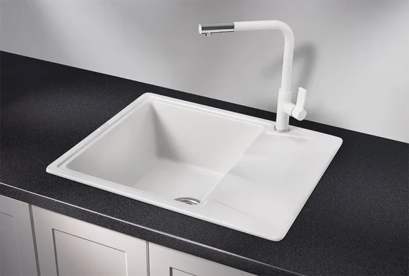 6201, АРКТИК (БЕЛЫЙ), кухонная мойка, кварц 6201, АРКТИК (БЕЛЫЙ), кухонная мойка, кварц