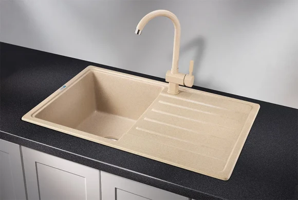 7602, БЕЖЕВЫЙ, кухонная мойка, СтандАРТ кварц 7602, БЕЖЕВЫЙ, кухонная мойка, СтандАРТ кварц