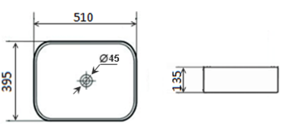 Раковина накладная TIMO SOLI TK-305MВ (51*39,5*13,5) Раковина накладная TIMO SOLI TK-305MВ (51*39,5*13,5)