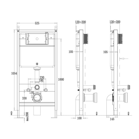 Сет: Система инсталляции Point Элемент для подвесного унитаза PN45120 + Клавиша смыва для инсталляции Point Ника, хром, PN44081C + Унитаз подвесной Point Виктория безободковый, сиденье микролифт PN41061