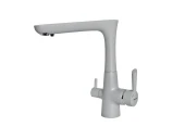 EWIGSTEIN Смеситель для кухни Г-обр. с краном питьевой воды D-40мм серый металлик арт.