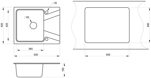 6201, БАЗАЛЬТ, кухонная мойка, кварц 6201, БАЗАЛЬТ, кухонная мойка, кварц