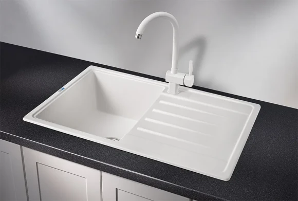 7602, БЕЛЫЙ, кухонная мойка, СтандАРТ кварц 7602, БЕЛЫЙ, кухонная мойка, СтандАРТ кварц
