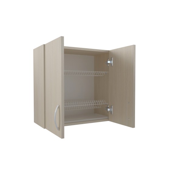 600 Шкаф навесной (для посуды) под сушку - дуб млечный(венге белый) 600 Шкаф навесной (для посуды) под сушку - дуб млечный(венге белый)