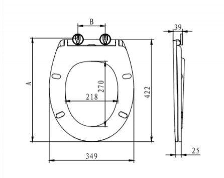 Сиденье ДП с доводчиком для унитаза K701 