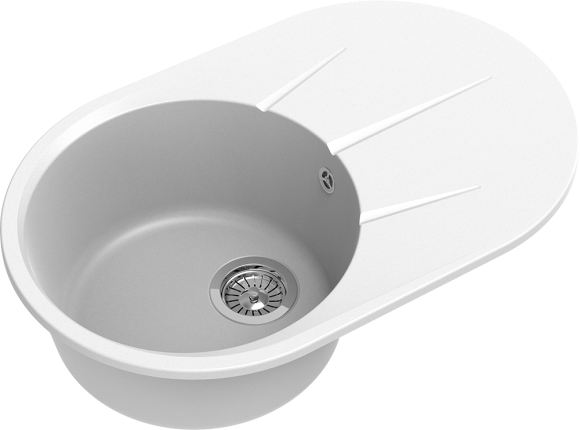 EWIGSTEIN Мойка RUND 50F  1-чаша+крыло 750*480мм иней арт.EW-