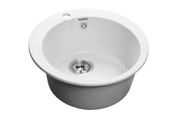 GRANFEST Мойка RONDO 480  1-чаша D-475мм иней арт.GF-