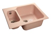 GRANFEST Мойка STANDART 615K  1,5-чаши 612*495мм светло-розовый арт.GF-