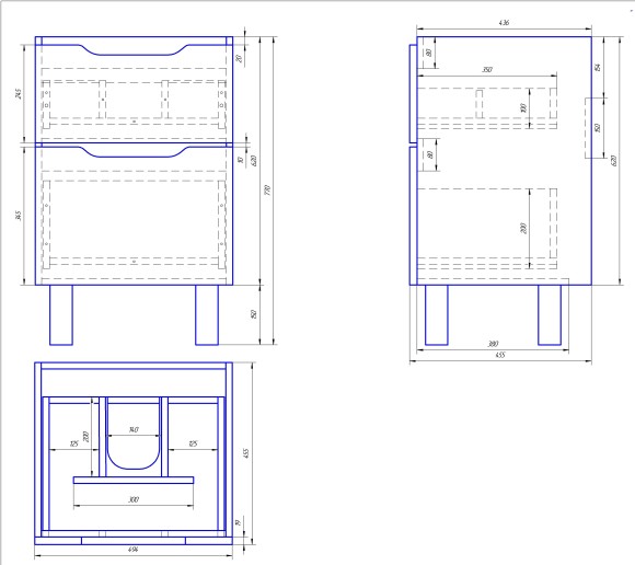 Тумба Q PLUS, 55 см, подвесная/напольная, 2 ящика, с опорами, белый глянец Тумба Q PLUS, 55 см, подвесная/напольная, 2 ящика, с опорами, белый глянец