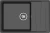 GRANFEST Мойка LEVEL 760L  1-чаша+крыло 760*500 черный арт.GF-
