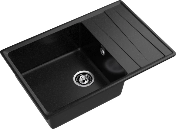 GRANFEST Мойка LEVEL 760L 1-чаша+крыло 760*500 черный арт.GF- GRANFEST Мойка LEVEL 760L 1-чаша+крыло 760*500 черный арт.GF-