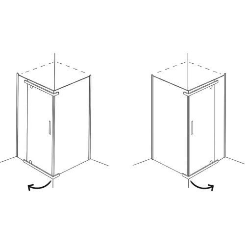 Душевое ограждение Alex Baitler AB214-90 (900x900x2000) квадратное, прозрачное