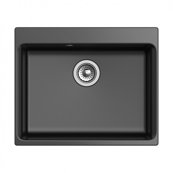 Мойка кухонная RIVELATO Axel 60, 620x510, Х-60 черный, кварц