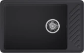 GRANFEST  Мойка QUARZ 51  1-чаша+крыло 760*480мм черный арт.GF-ZL-