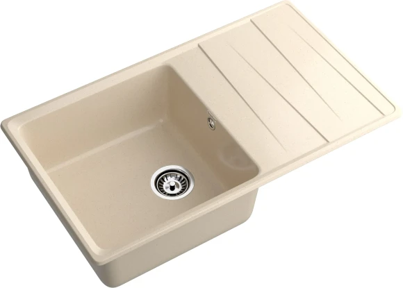 GRANFEST Мойка LEVEL 860L  1-чаша+крыло 860*500мм бежевый арт.GF-