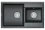 8201, ШВАРЦ (чёрный металлик), кухонная мойка, кварц