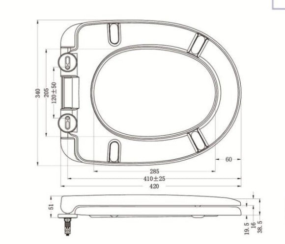 Сиденье ДП с доводчиком для унитаза B03 
