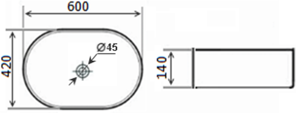 Раковина накладная TIMO INARI TK-505MB (50,5*40,5*14) Раковина накладная TIMO INARI TK-505MB (50,5*40,5*14)