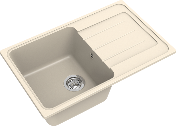 EWIGSTEIN Мойка ELEGANT 50F  1-чаша+крыло 762*480мм крем арт.EW-