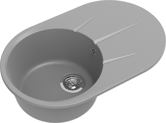 EWIGSTEIN Мойка RUND 50F 1-чаша+крыло 750*480мм серый металлик арт.EW- EWIGSTEIN Мойка RUND 50F 1-чаша+крыло 750*480мм серый металлик арт.EW-