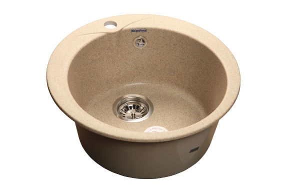 GRANFEST Мойка RONDO 480  1-чаша D-475мм песочный арт.GF-