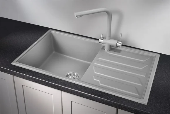 8601, АЛЮМИНИУМ, кухонная мойка, кварц