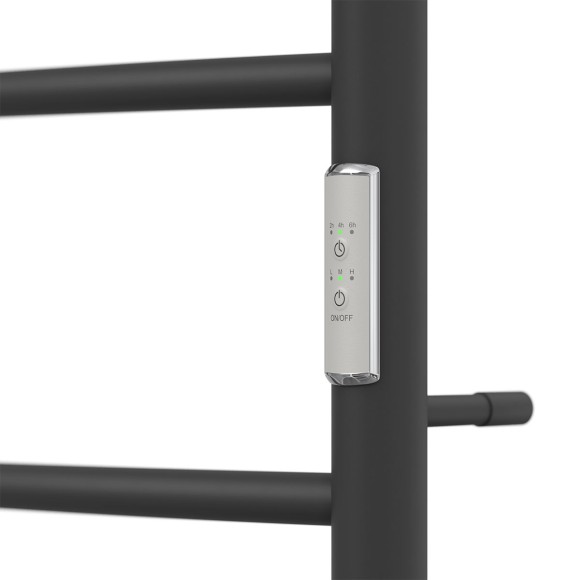 Полотенцесушитель электрический Point Афина PN04858PB П5 500x800 с полкой, диммер справа, черный Полотенцесушитель электрический Point Афина PN04858PB П5 500x800 с полкой, диммер справа, черный