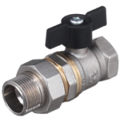 Кран шаровый ВОДА "БАЗ" Ду20 с американкой (1/40) Кран шаровый ВОДА "БАЗ" Ду20 с американкой (1/40)