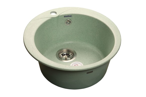 GRANFEST Мойка RONDO 480  1-чаша D-475мм салатовый арт.GF-