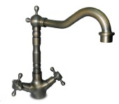 GRANFEST Смеситель для кухни  Ретро двухвентильный бронза арт.