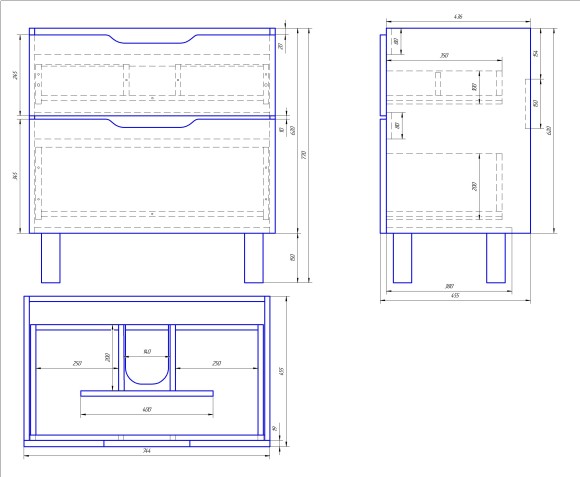 Тумба Q PLUS, 80 см, подвесная/напольная, 2 ящика, с опорами, белый глянец