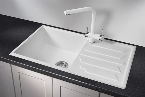 8601, АРКТИК (БЕЛЫЙ), кухонная мойка, кварц