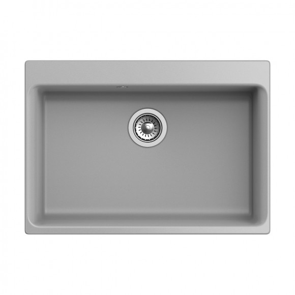 Мойка кухонная RIVELATO Axel 70, 720x540, Х-70 серый металлик, кварц