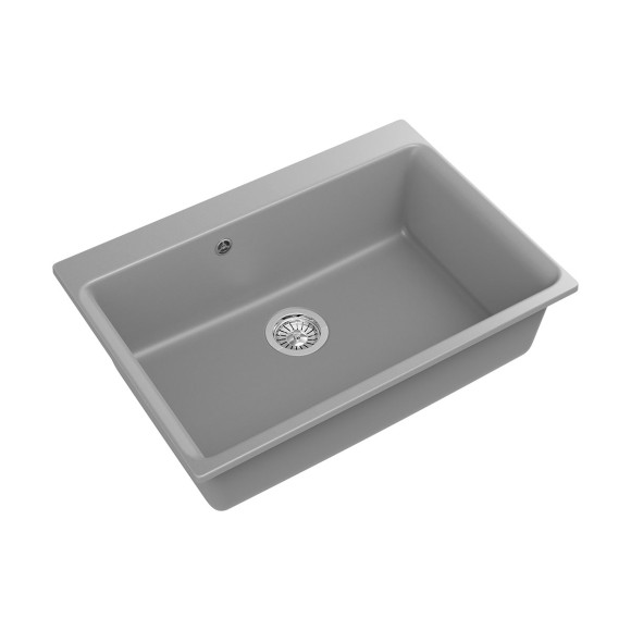 Мойка кухонная RIVELATO Axel 70, 720x540, Х-70 серый металлик, кварц