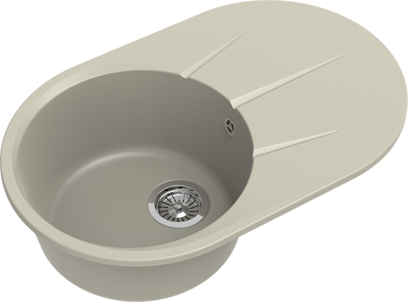 EWIGSTEIN Мойка RUND 50F  1-чаша+крыло 750*480мм топаз арт.EW-