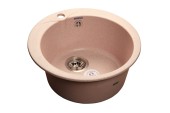 GRANFEST Мойка RONDO 480  1-чаша D-475мм светло-розовый арт.GF-