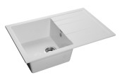 GRANFEST Мойка QUADRO 780L  1-чаша+крыло 770*495мм иней арт.GF-