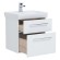 Тумба Q MAX, 55 см, подвесная, 2 ящика, белый глянец Тумба Q MAX, 55 см, подвесная, 2 ящика, белый глянец