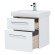 Тумба Q MAX, 55 см, подвесная, 2 ящика, белый глянец Тумба Q MAX, 55 см, подвесная, 2 ящика, белый глянец