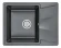 6201, ШВАРЦ (чёрный металлик), кухонная мойка, кварц