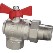 Кран шаровый 3/4" НР х 3/4" ВР угловой с полусгоном "бабочка" Comtek Кран шаровый 3/4" НР х 3/4" ВР угловой с полусгоном "бабочка" Comtek