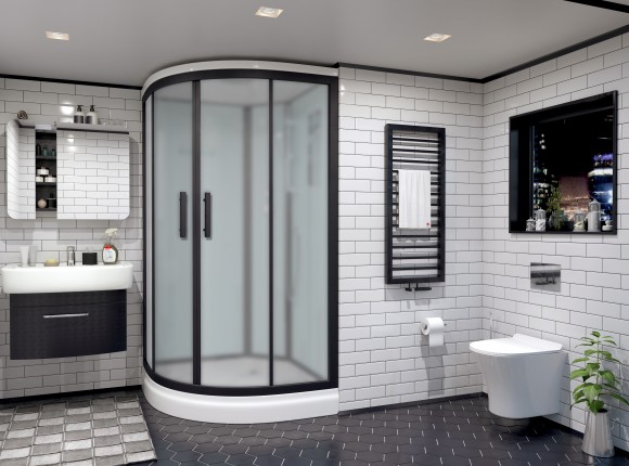 Timo Standart T-6601 Black Fabric душевая кабина (100*100*220), шт Timo Standart T-6601 Black Fabric душевая кабина (100*100*220), шт