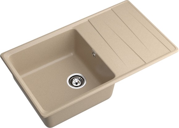 GRANFEST Мойка LEVEL 860L 1-чаша+крыло 860*500мм песочный арт.GF- GRANFEST Мойка LEVEL 860L 1-чаша+крыло 860*500мм песочный арт.GF-