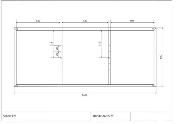 Рама для ванны VIRGO 170